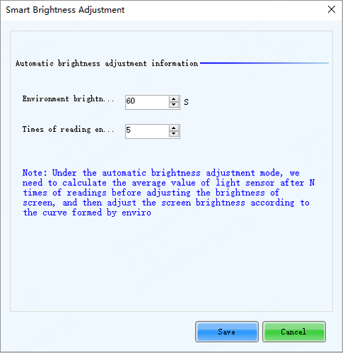 Brightness Advanced Settings