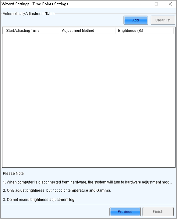 Advanced adjustment